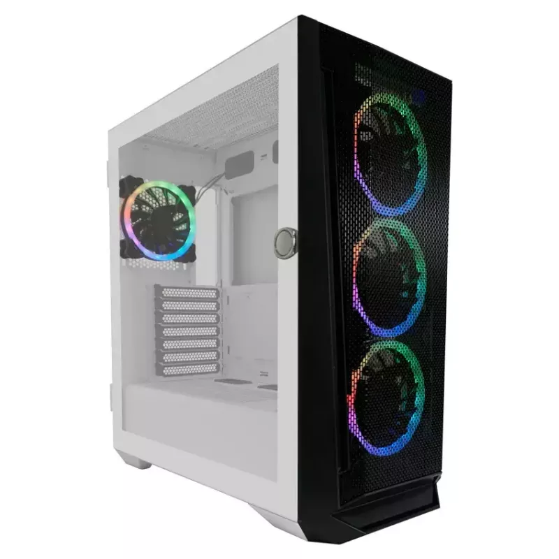 PC Case LC-Power Holo-1_X Midi Tower Valge