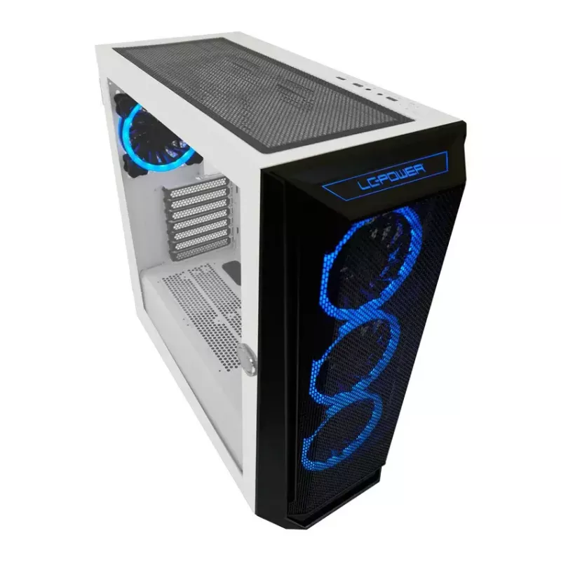 PC Case LC-Power Holo-1_X Midi Tower Valge