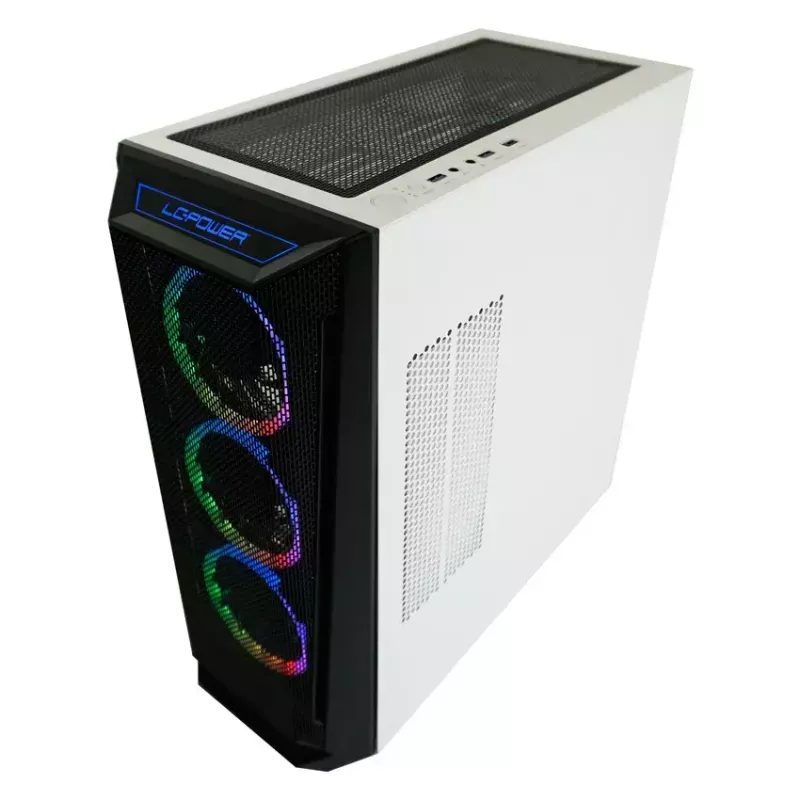 PC Case LC-Power Holo-1_X Midi Tower Valge