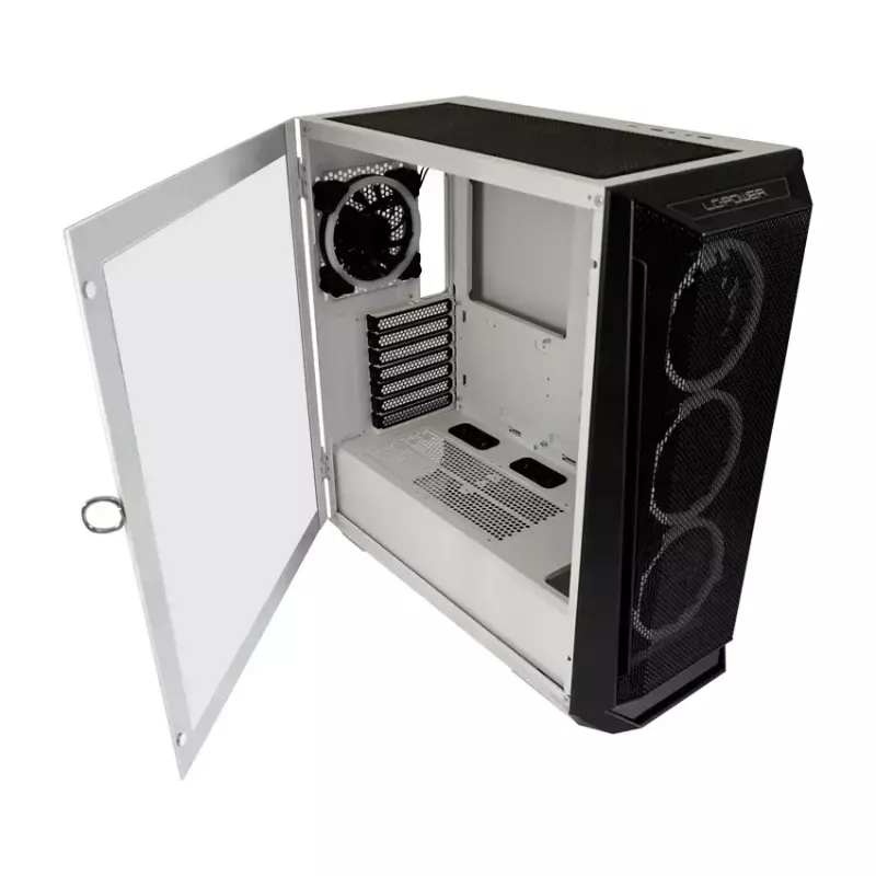 PC Case LC-Power Holo-1_X Midi Tower Valge