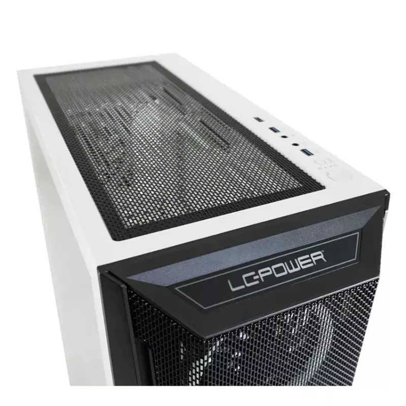 PC Case LC-Power Holo-1_X Midi Tower Valge