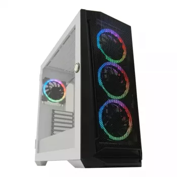 PC Case LC-Power Holo-1_X Midi Tower Valge