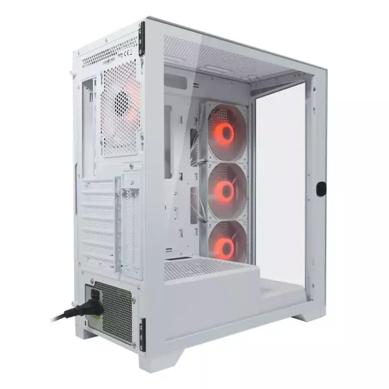 PC-korpus LC-Power LC-7041B-ON Midi torn valge