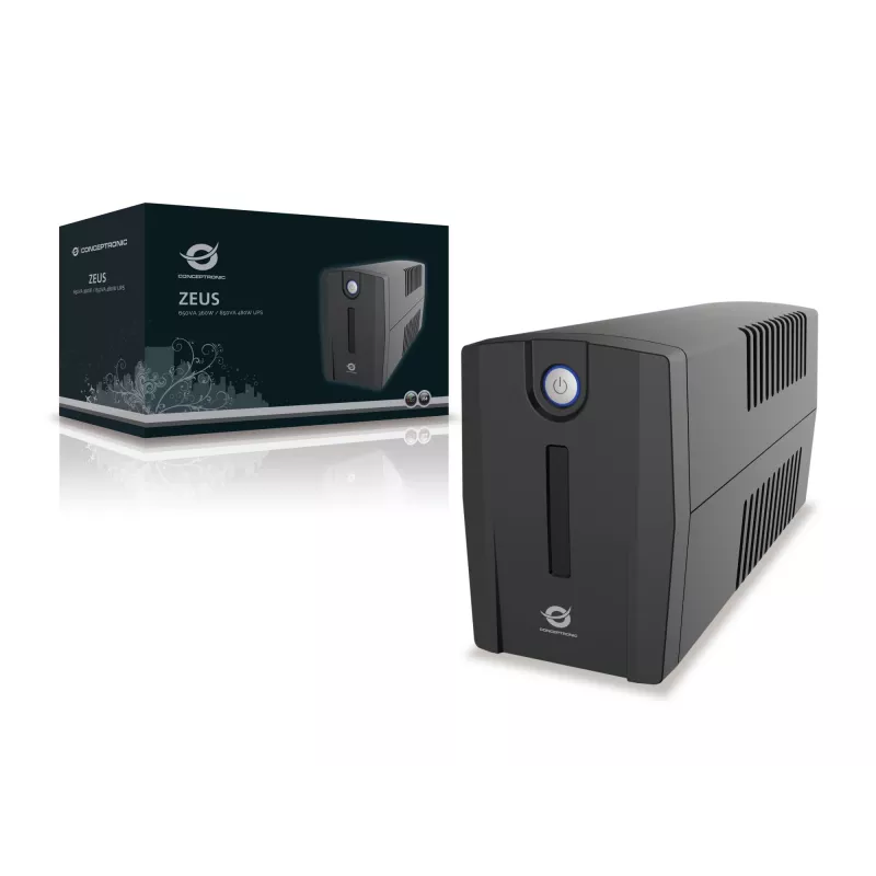 Conceptronic ZEUS 650VA 360W UPS, Schuko pistikupesa, Line-Interactive, 0,65 kVA, 360 W, 220 V, 240 V, 220 V