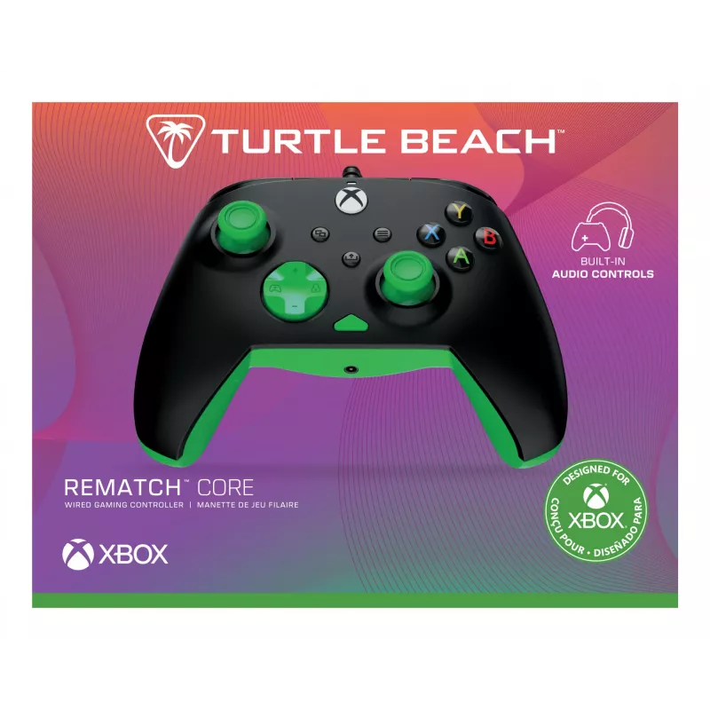 Mängupult Turtle Beach Rematch Core must roheline USB juhtmega PC Xbox