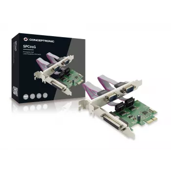 Conceptronic PCI Express-kaart 1-pordiline paralleel- ja 2-pordiline jadaport