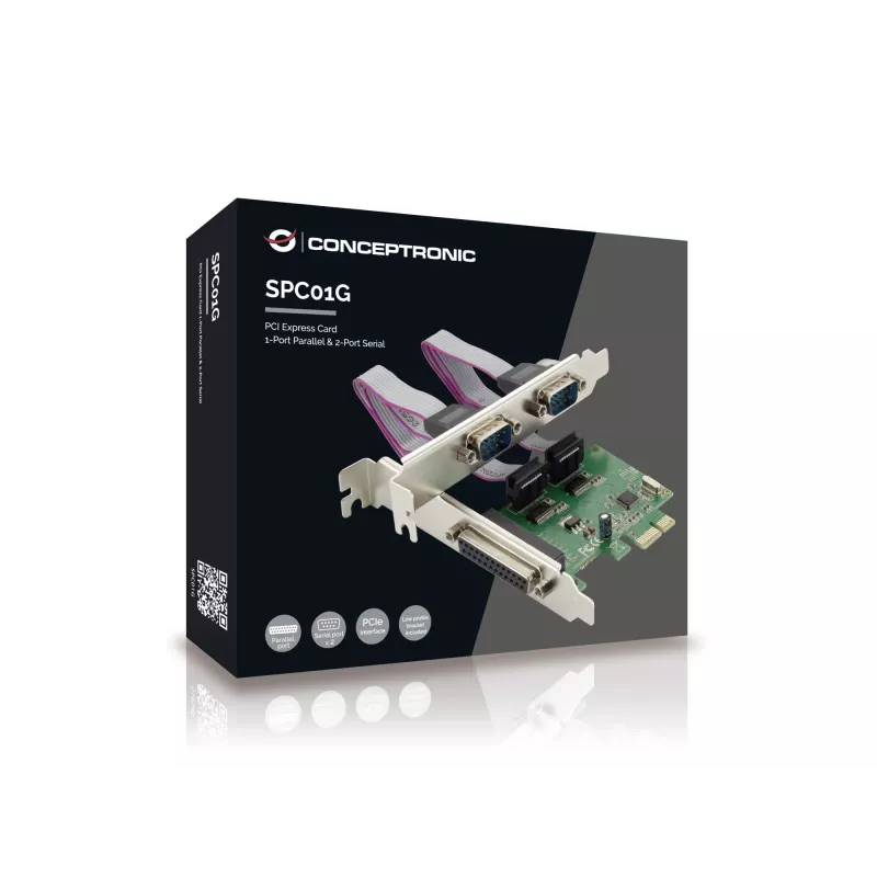 Conceptronic PCI Express-kaart 1-pordiline paralleel- ja 2-pordiline jadaport