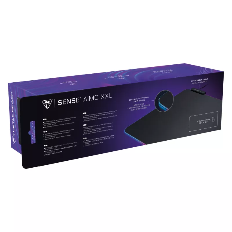 Turtle Beach Sense AIMO XXL ülilai arvutimängude hiirematt RGB-valgustusega