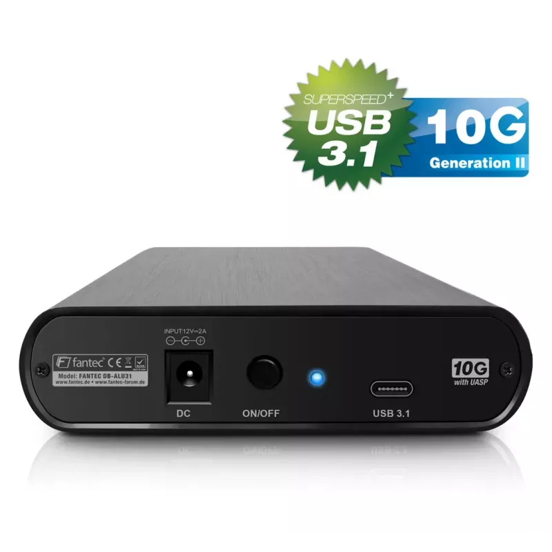 HDD-korpus Fantec DB-ALU31 Must 3,5 tolli