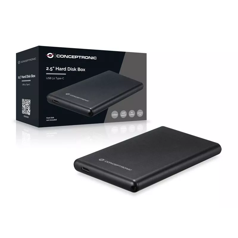 HDD korpus Conceptronic 2,5-tolline kõvakettakarp USB 3.1 USB-C