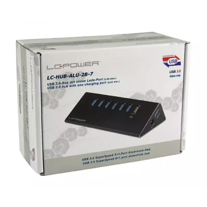 USB-jaotur LC-Power LC-HUB-ALU-2B-7