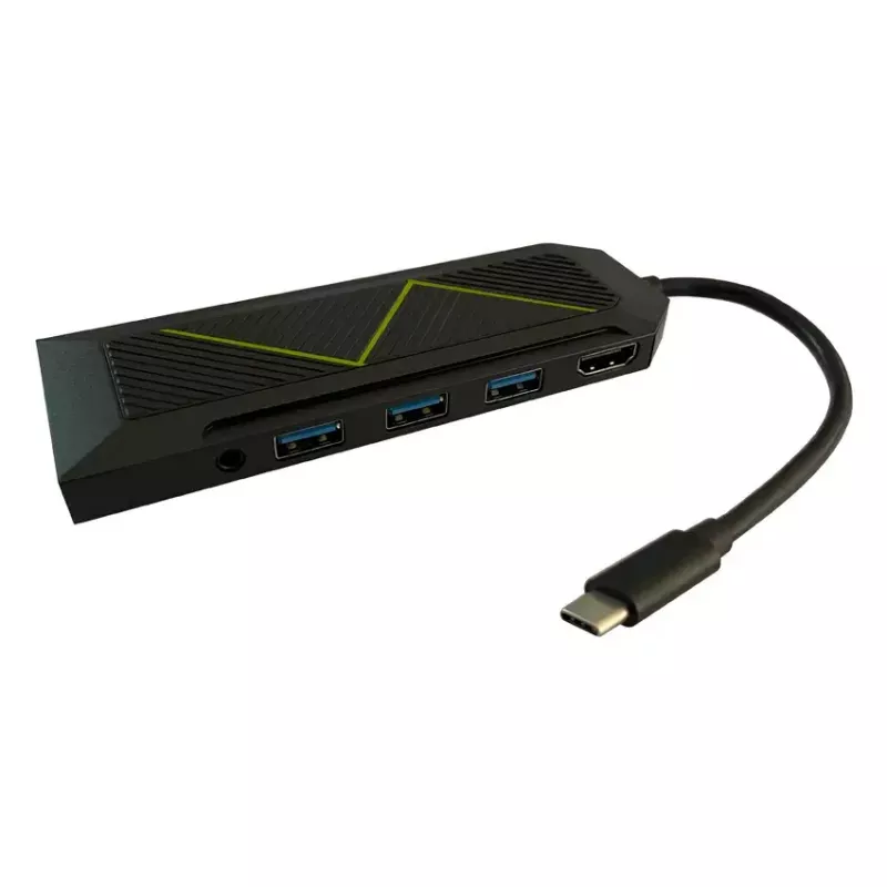 USB-jaotur LC-Power LC-HUB-C-MULTI-6-RGB USB-C 5000 Mbit/s Must