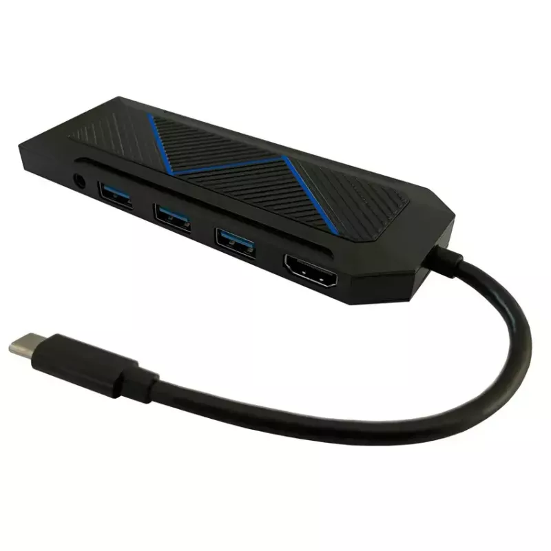 USB-jaotur LC-Power LC-HUB-C-MULTI-6-RGB USB-C 5000 Mbit/s Must