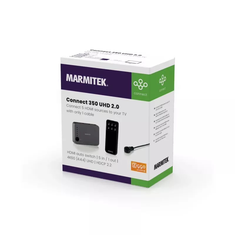 Marmitek Connect 350 UHD 2.0 - HDMI-lüliti 4K 60Hz - 5 sisendit / 1 väljund