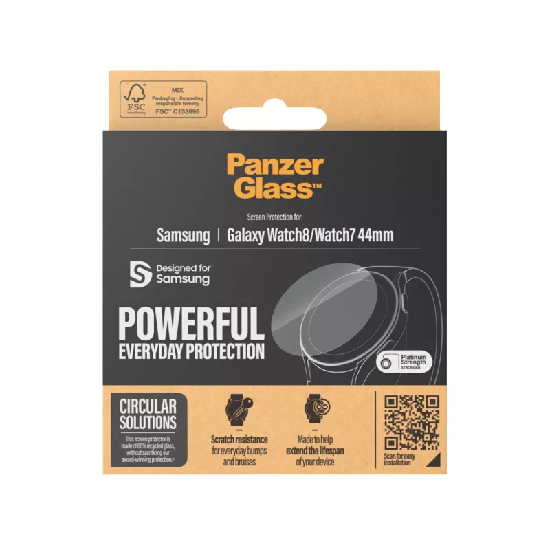 PanzerGlass ® Ekraanikaitse Samsung Galaxy Watch8 | Watch7 44mm | Ülilai sobivus