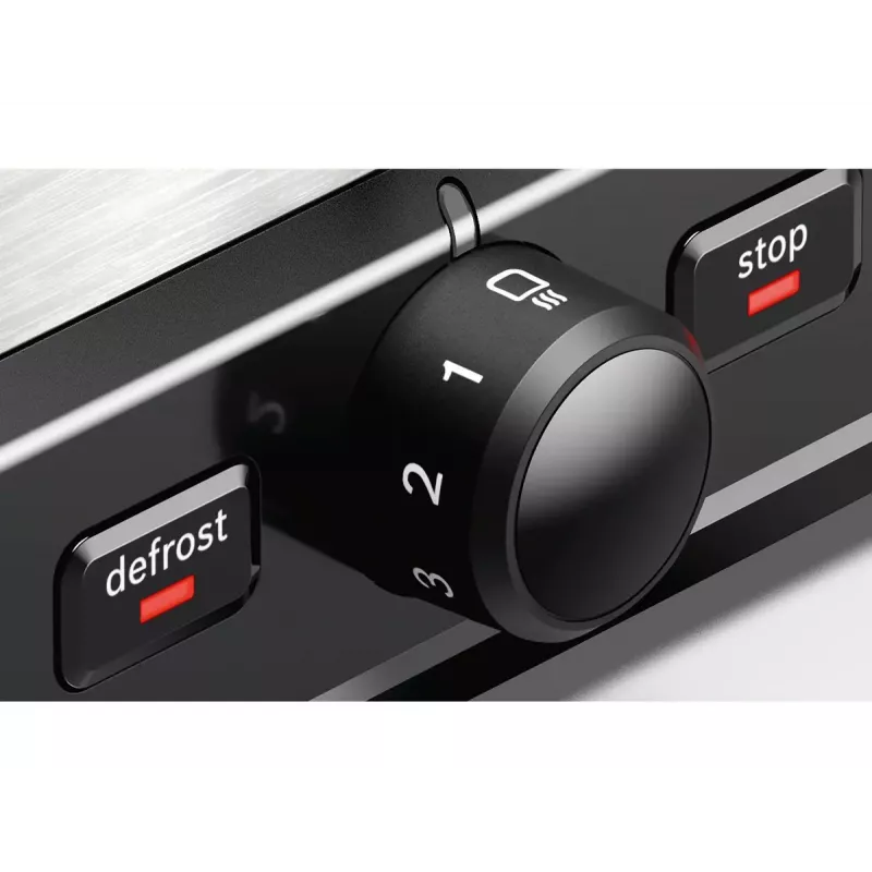 Bosch TAT5P420 röster 2 viil(ud) 970 W Must, Roostevaba teras