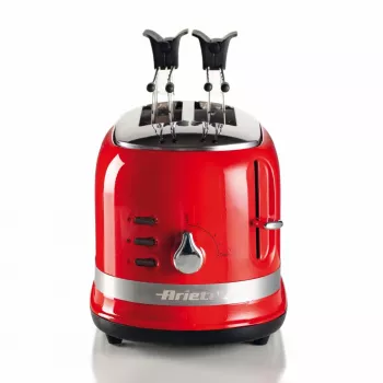 Ariete 149 röster tangidega 2 viilu jaoks - automaatne väljaviskamine - sulatus - 6 pruunistusastet - 800 W - Modern Line - punane