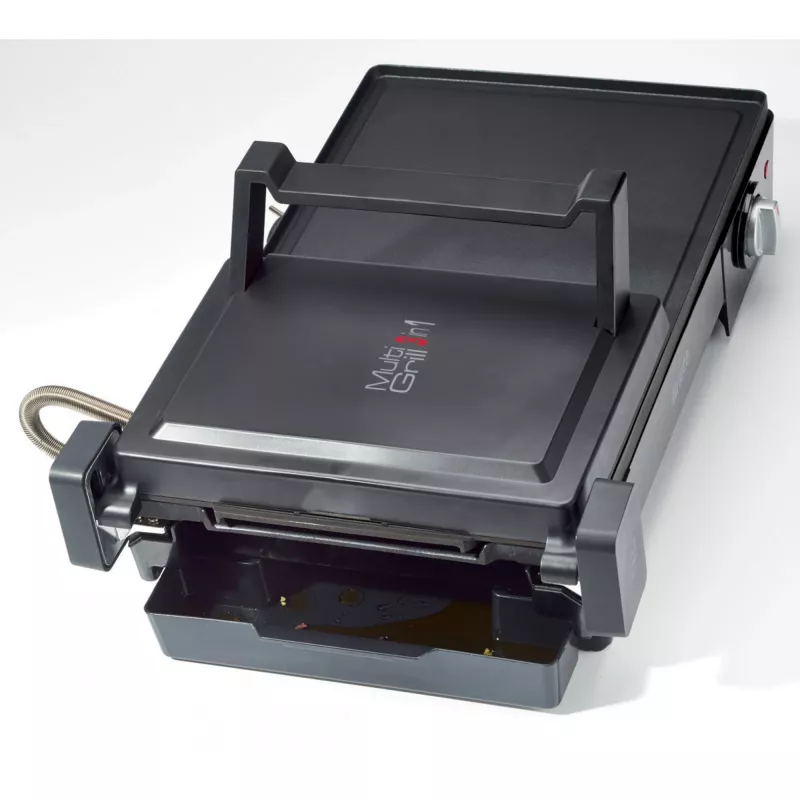 Ariete 1916 Multi Grill 3 in 1 - Elektriline grill, BBQ, sile ja ribiline plaat - 180° avamine - Reguleeritav termostaat - 2400 W - Must