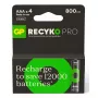 Laetav aku GP patareid ReCyko Pro GPRCP80AAA174C4 AAA NiMH 14g