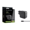 Conceptronic 3-pordiline 67 W GaN USB PD laadija koos USB-C laadimiskaabliga, USB-C x 2, USB-A x 1, QC 3.0, PPS