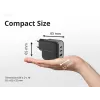 Conceptronic 3-pordiline 67 W GaN USB PD laadija koos USB-C laadimiskaabliga, USB-C x 2, USB-A x 1, QC 3.0, PPS