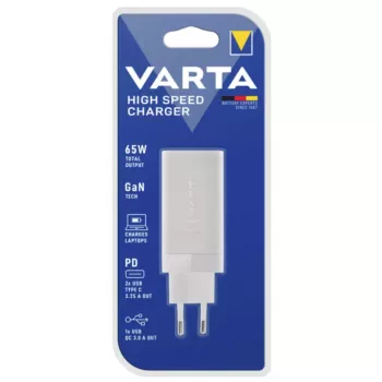 Laadija Varta High Speed Charger 65 W Blister Indoor AC Universal USB-C Fast Charging