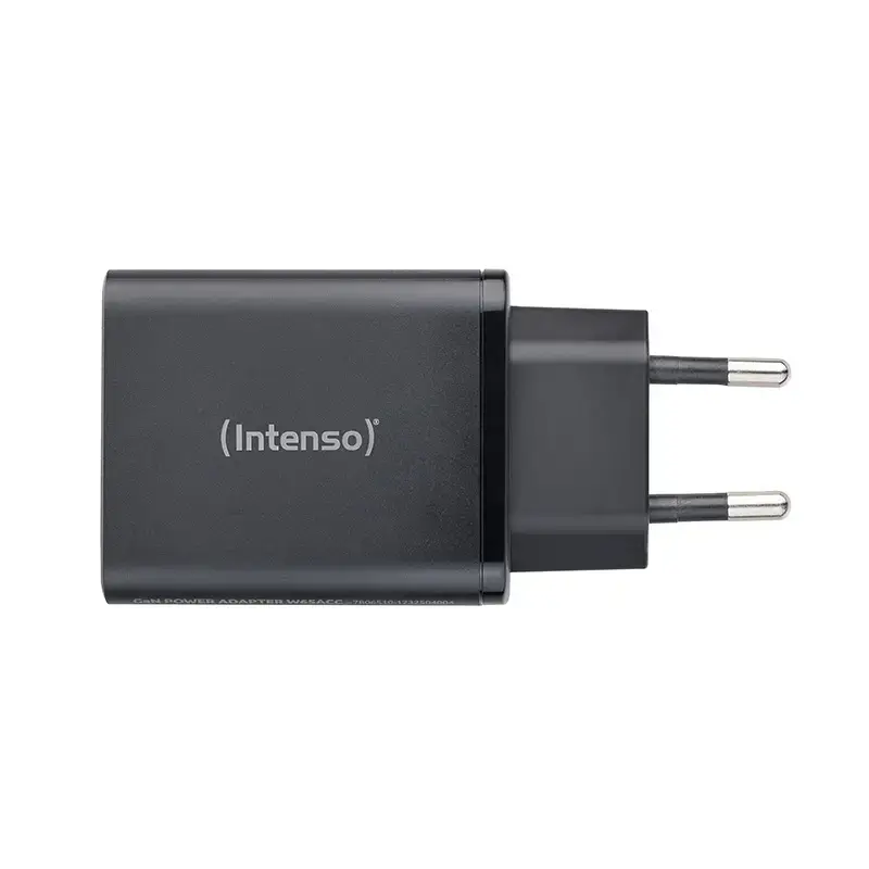 Toiteadapter Intenso W65ACC USB-A ja USB-C portidega, must