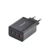 Toiteadapter Intenso W65ACC USB-A ja USB-C portidega, must