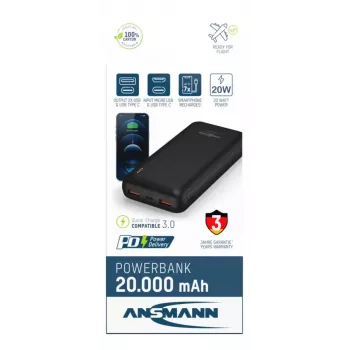 Kaasaskantav aku Ansmann PB320PD 20000 mAh