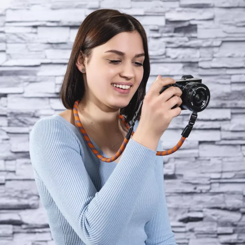 Hama Braid 120 rihm Digitaalkaamera Nailon Sinine, Oranž