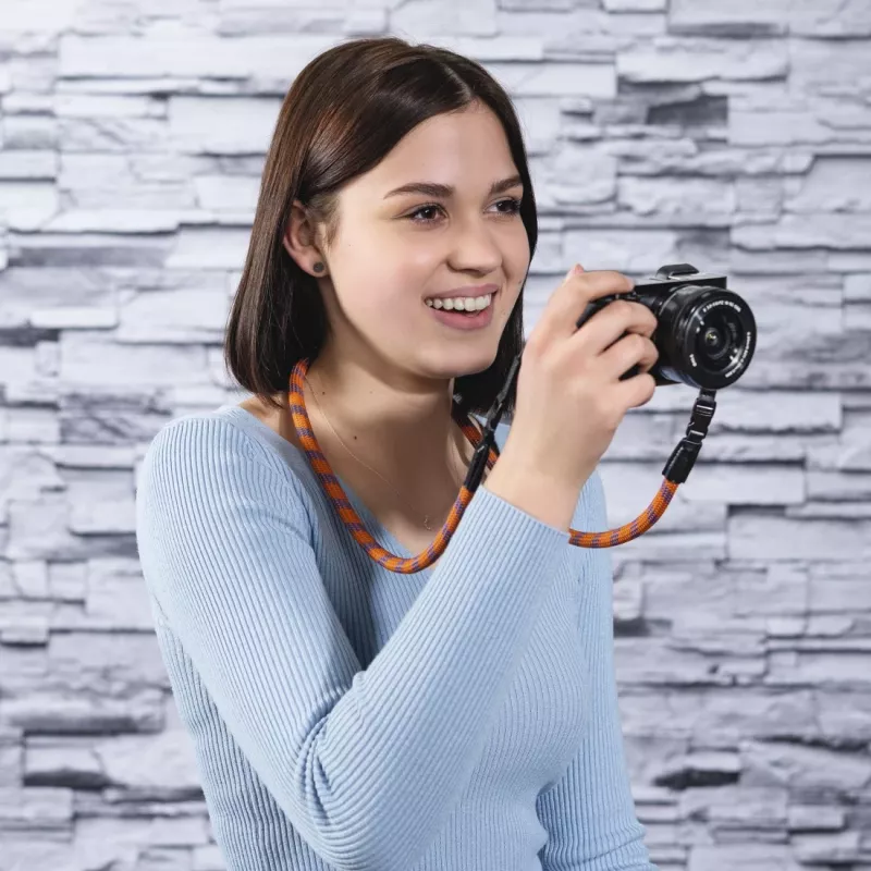 Hama Braid 120 rihm Digitaalkaamera Nailon Sinine, Oranž