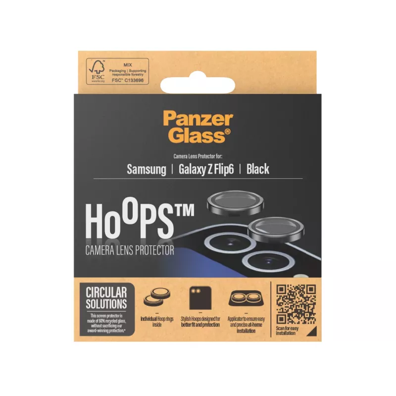 PanzerGlass ® Hoops® kaamera objektiivikaitse must Samsung Galaxy Z Flip6