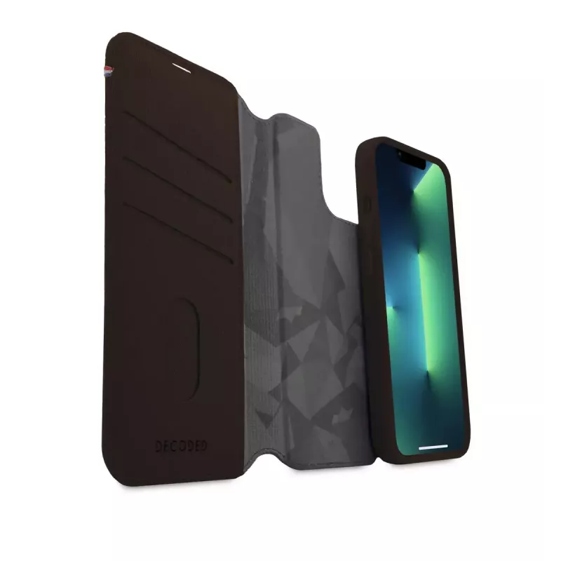 Rahakotiga ümbris Decoded iPhone 14 Plus Pruun 6,7 tolli 3 kaarditaskuga