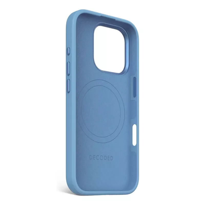Decoded Silicone Case Cover Blue for iPhone 16 Pro 6.3 inch