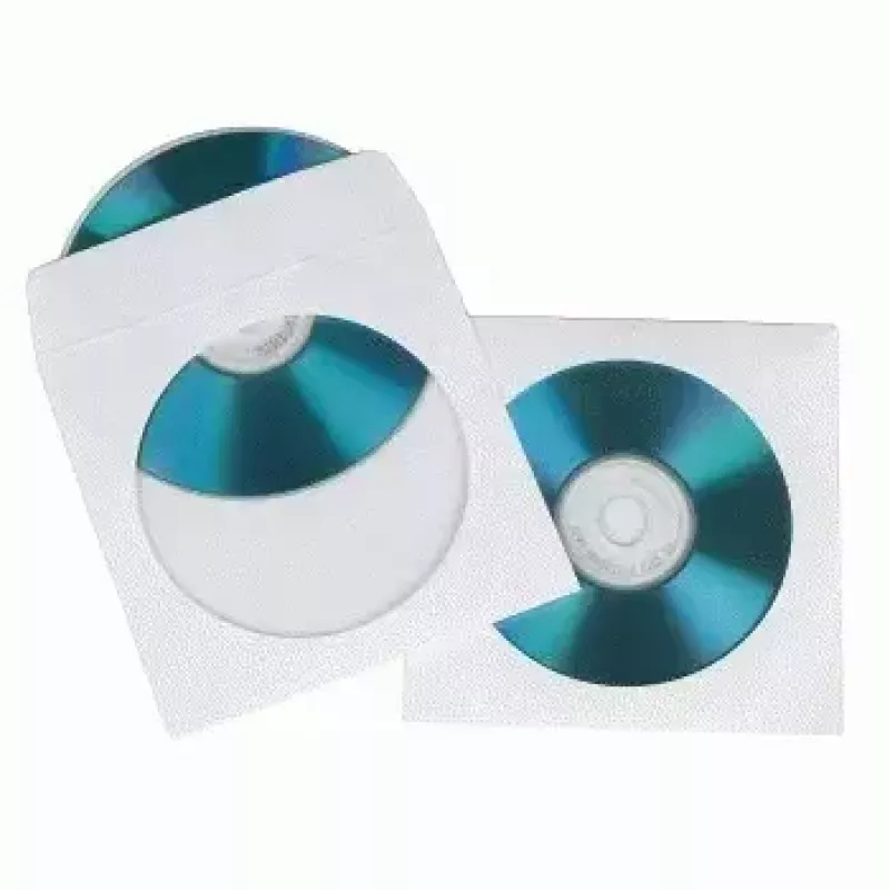 Hama CD-ROM pabervutlarid 50 tk, valged 50 plaadile