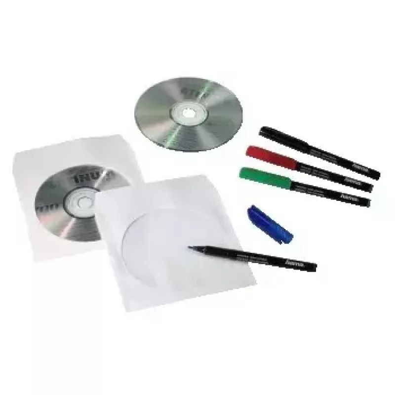 Hama CD-ROM pabervutlarid 50 tk, valged 50 plaadile