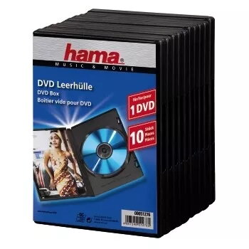 Hama 00051276 optiliste plaatide ümbris Jewel case 1 plaat Must