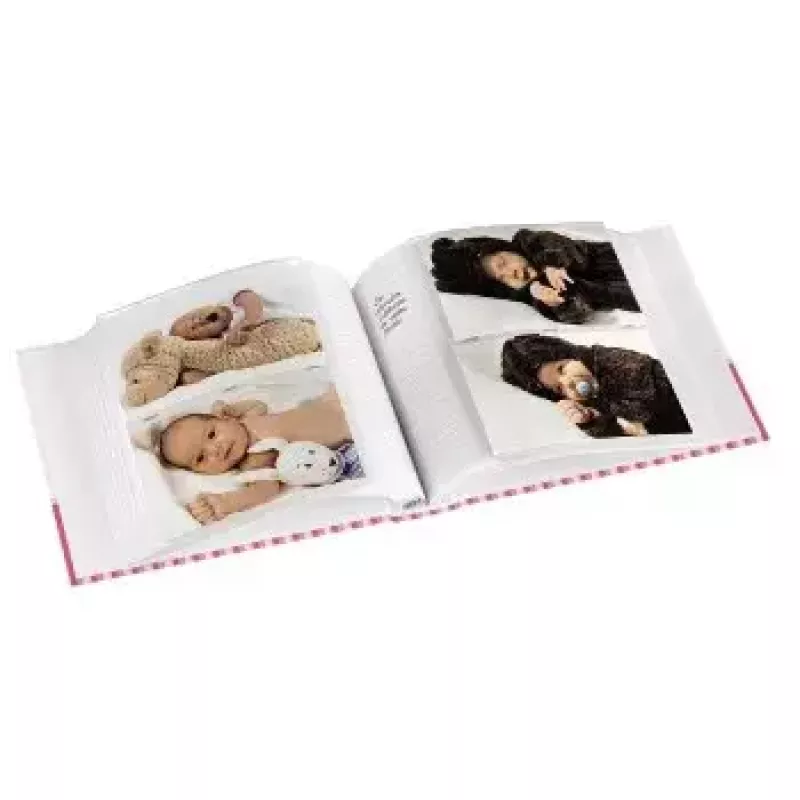 Hama Moni fotoalbum roosa, valge 200 lehte 10 x 15