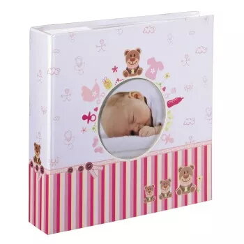 Hama Moni fotoalbum roosa, valge 200 lehte 10 x 15