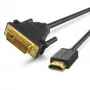 Ugreen 30116 videokaabli adapter 1 m DVI HDMI Must