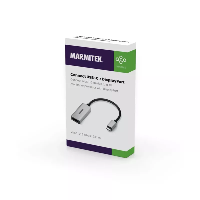 USB-C DisplayPort-adapter Marmitek 8371 4K 60Hz