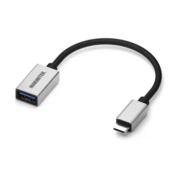 USB-kaabel Marmitek 08375 0.15m USB 3.2 Gen 1 USB C USB A Must Hõbedane