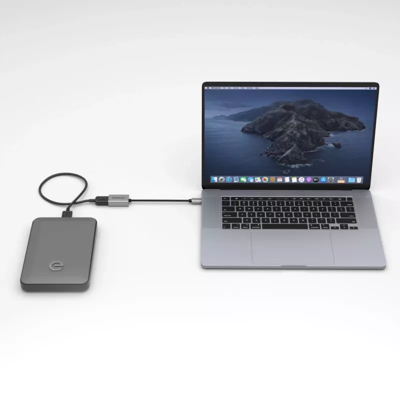 USB-kaabel Marmitek 08375 0.15m USB 3.2 Gen 1 USB C USB A Must Hõbedane