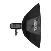 Softbox Godox SB-FW140 must nailon, hajutusfiltrite ja kärgvõrega