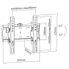 Seinakinnitus Reflecta PLANO õhuke 42-2020T Must Max 30kg 42 tolli