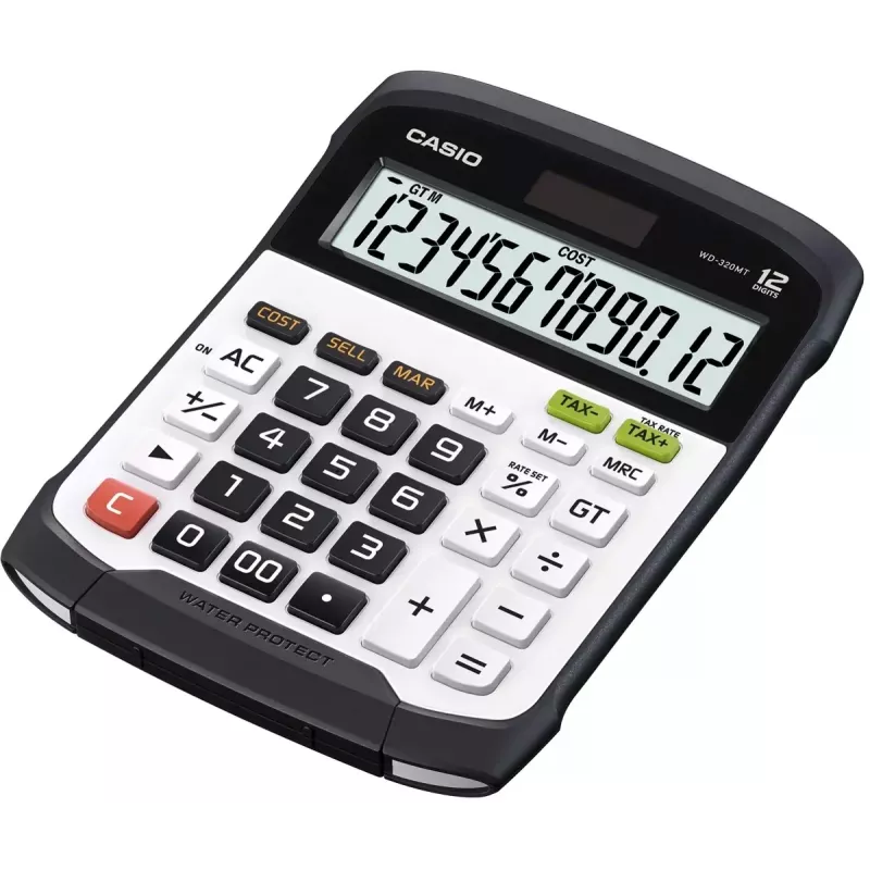 Finantskalkulaator Casio WD-320MT lauaarvuti 12 numbrikohta must valge