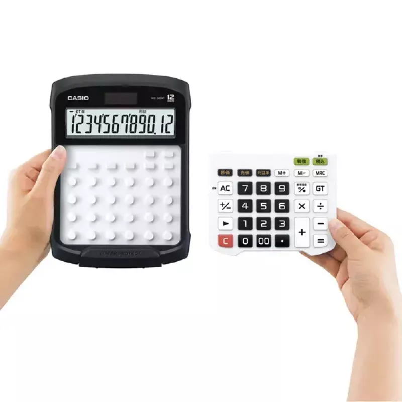 Finantskalkulaator Casio WD-320MT lauaarvuti 12 numbrikohta must valge