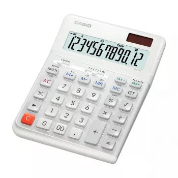 Lauakalkulaator Casio DE-12E-WE Basic 12 numbrit Valge