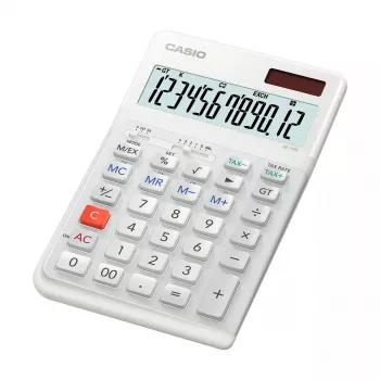 Basic Calculator Casio JE-12E-WE Desktop 12 Digits Valge