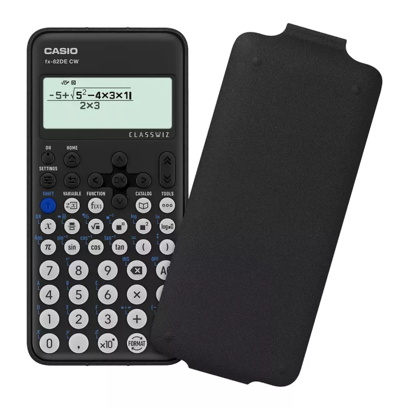 Teaduslik kalkulaator Casio FX-82DE CW taskuformaadis 12 numbrikohta patareiga must